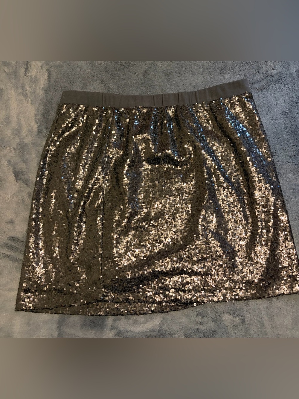 Joe Fresh Black Sequin Mini Skirt - size XL